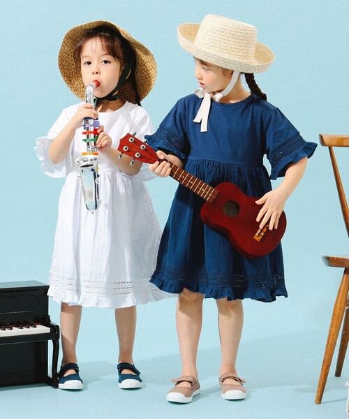 B:MING by BEAMS(ビーミングバイビームス)の「B:MING by BEAMS / ダブルガーゼ ワンピース(100~140cm)(ワンピース・キッズ・ブルー系その他4/ホワイト・140/110/100/130/120)」の12枚目の写真