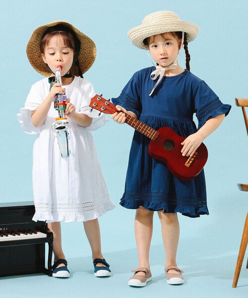 B:MING by BEAMS(ビーミングバイビームス)の「B:MING by BEAMS / ダブルガーゼ ワンピース(100~140cm)(ワンピース・キッズ・ブルー系その他4/ホワイト・140/110/100/130/120)」の13枚目の写真