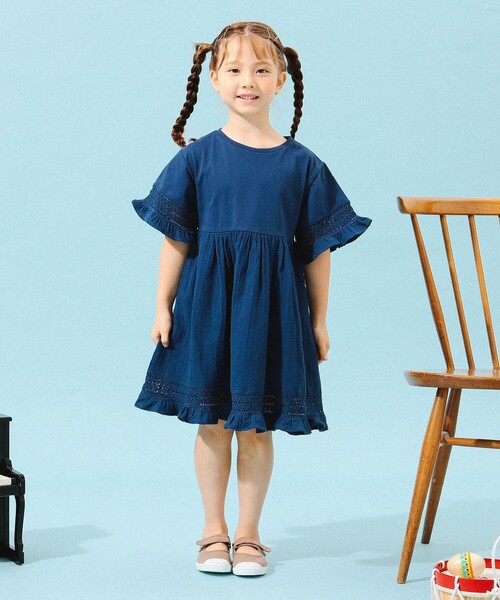 B:MING by BEAMS(ビーミングバイビームス)の「B:MING by BEAMS / ダブルガーゼ ワンピース(100~140cm)(ワンピース・キッズ・ブルー系その他4/ホワイト・140/110/100/130/120)」の17枚目の写真