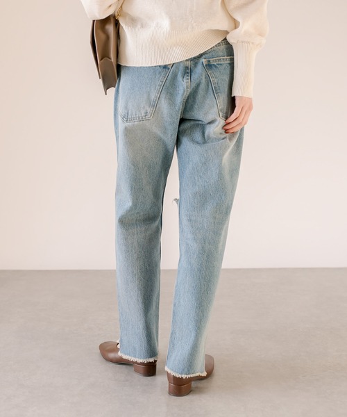 RIVE DROITE（リヴドロワ）の「MONN.:.（モン）/ブロークンストレートデニム（デニムパンツ・レディース・ブルー・34/36/38/40）」の7枚目の写真