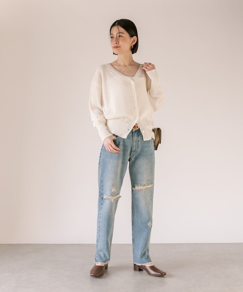 RIVE DROITE（リヴドロワ）の「MONN.:.（モン）/ブロークンストレートデニム（デニムパンツ・レディース・ブルー・34/36/38/40）」の15枚目の写真