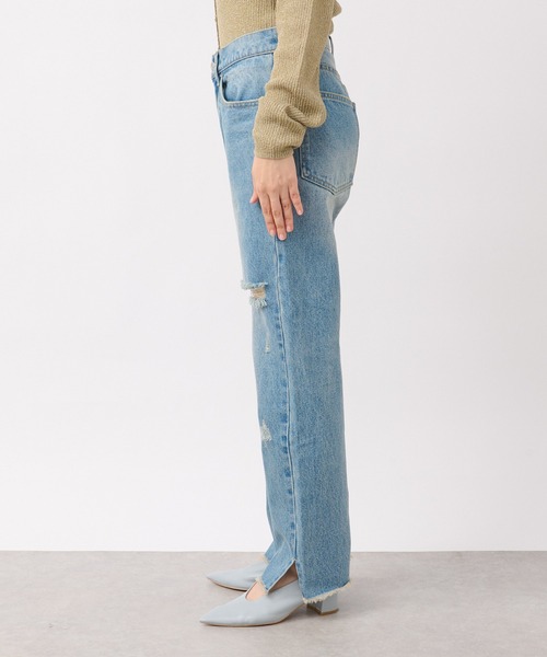 RIVE DROITE（リヴドロワ）の「MONN.:.（モン）/ブロークンストレートデニム（デニムパンツ・レディース・ブルー・34/36/38/40）」の8枚目の写真