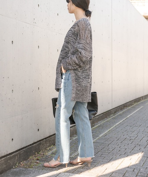 RIVE DROITE（リヴドロワ）の「MONN.:.（モン）/ブロークンストレートデニム（デニムパンツ・レディース・ブルー・34/36/38/40）」の18枚目の写真