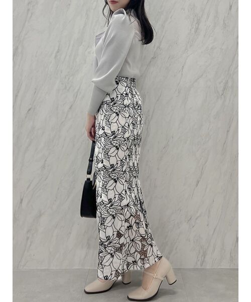 dazzlin（ダズリン）の「レースカラーナロースカート（スカート・レディース・オフホワイト/パープル/グレー・MEDIUM/SMALL）」の9枚目の写真