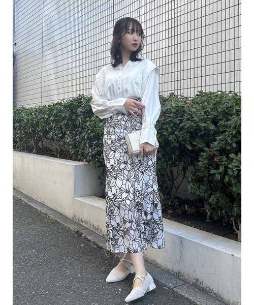 dazzlin（ダズリン）の「レースカラーナロースカート（スカート・レディース・オフホワイト/パープル/グレー・MEDIUM/SMALL）」の10枚目の写真