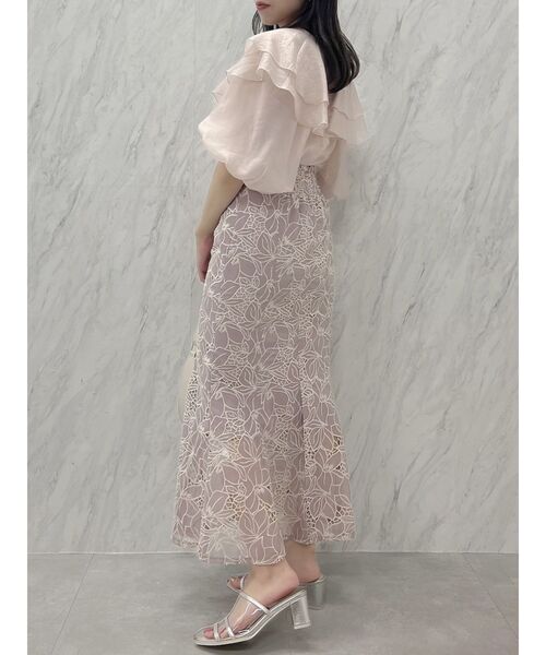 dazzlin（ダズリン）の「レースカラーナロースカート（スカート・レディース・オフホワイト/パープル/グレー・MEDIUM/SMALL）」の17枚目の写真