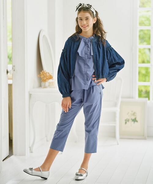 組曲（クミキョク）の「【150-160㎝】デニム アウター（デニムジャケット・キッズ・ネイビー系・160/150）」の5枚目の写真