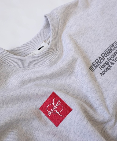 ANME（アンメ）の「ERAReactエンブロイダリーロゴ裏毛スウェットトップス（スウェット・レディース・ネイビー/オートミール/ブラック/アイボリー/チャコールグレー・M/XL/L）」の22枚目の写真