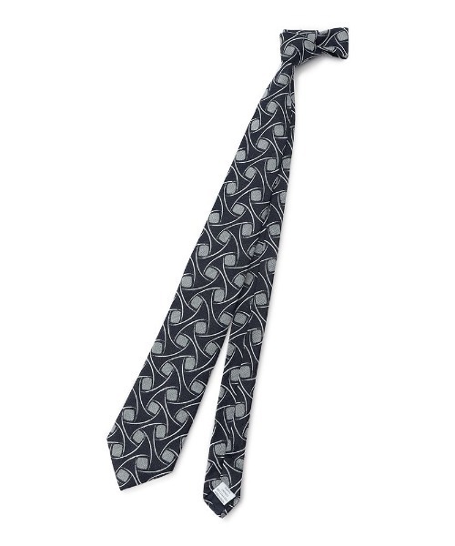 Perfect Suit FActory(パーフェクトスーツファクトリー)の「シルクリネン デザインネクタイ ブラウン/ネイビー(ネクタイ・メンズ・ブラウン/ネイビー・FREE)」の5枚目の写真