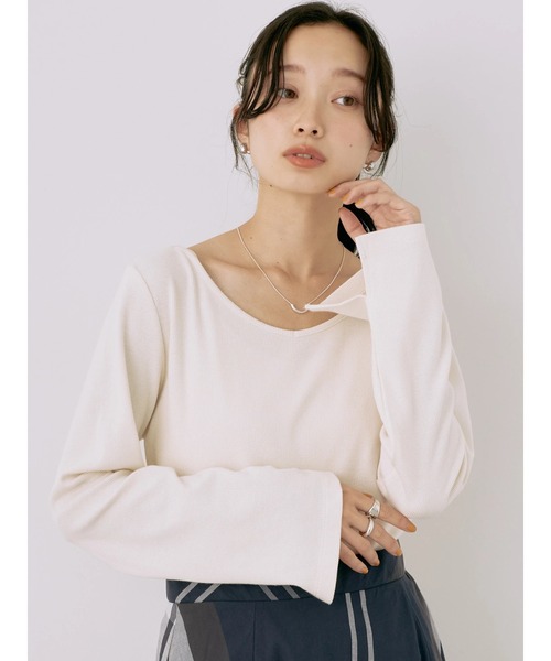 earth music&ecology（アースミュージックアンドエコロジー）の「2WAYネックリブプルオーバー（Tシャツ/カットソー・レディース・ブラック/サックスブルー/オフホワイト/その他9・S/M）」の16枚目の写真