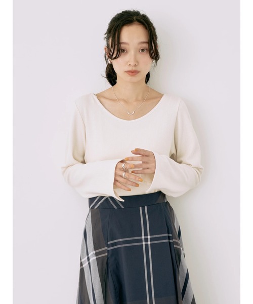 earth music&ecology（アースミュージックアンドエコロジー）の「2WAYネックリブプルオーバー（Tシャツ/カットソー・レディース・ブラック/サックスブルー/オフホワイト/その他9・S/M）」の15枚目の写真