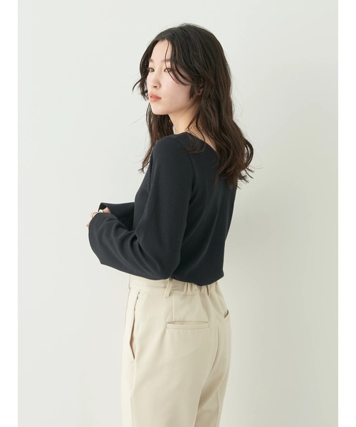 earth music&ecology（アースミュージックアンドエコロジー）の「2WAYネックリブプルオーバー（Tシャツ/カットソー・レディース・ブラック/サックスブルー/オフホワイト/その他9・S/M）」の9枚目の写真