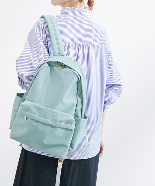 ROPE' PICNIC(ロペピクニック)の「A4対応・撥水加工/リサイクルポリエステルツイルリュック(バックパック/リュック・レディース・ブラック/チャコールグレー/ベージュ/ブルー系その他5/ベージュ系その他・FREE)」の5枚目の写真