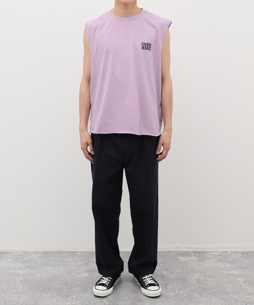 JOURNAL STANDARD（ジャーナルスタンダード）の「【OVER OVER】EASY TANK-RUN THE WORLD PURPLE（タンクトップ・メンズ・パープル・LARGE/MEDIUM）」の2枚目の写真
