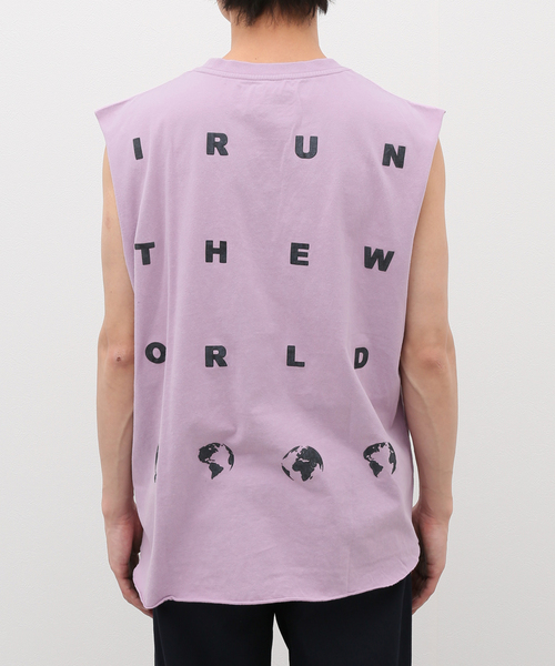 JOURNAL STANDARD（ジャーナルスタンダード）の「【OVER OVER】EASY TANK-RUN THE WORLD PURPLE（タンクトップ・メンズ・パープル・LARGE/MEDIUM）」の12枚目の写真