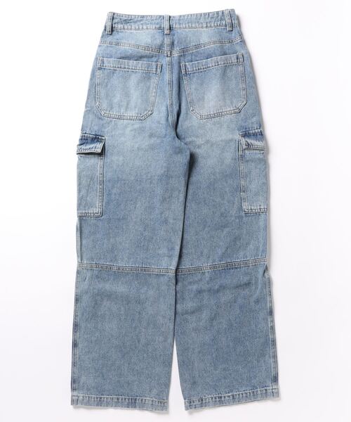 BITTOKO(ビットコ)の「イージーカーゴデニムパンツ(カーゴパンツ・レディース・ブルー・SMALL/MEDIUM)」の2枚目の写真