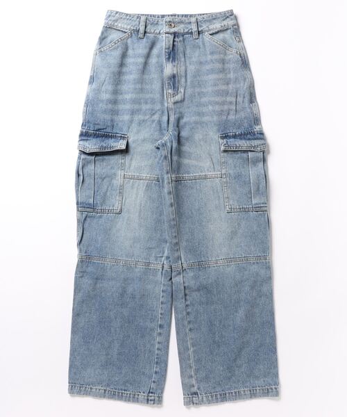 BITTOKO(ビットコ)の「イージーカーゴデニムパンツ(カーゴパンツ・レディース・ブルー・SMALL/MEDIUM)」の3枚目の写真