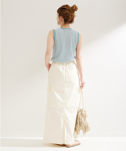 B.C STOCK（ベーセーストック）の「ドロストカーゴスカート（スカート・レディース・ブラック/カーキ/ホワイト・FREE）」の15枚目の写真