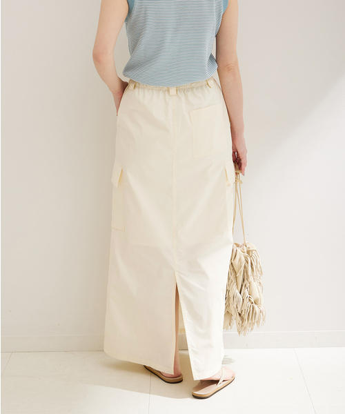 B.C STOCK（ベーセーストック）の「ドロストカーゴスカート（スカート・レディース・ブラック/カーキ/ホワイト・FREE）」の18枚目の写真