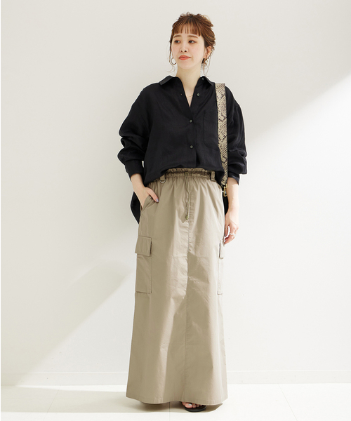 B.C STOCK（ベーセーストック）の「ドロストカーゴスカート（スカート・レディース・ブラック/カーキ/ホワイト・FREE）」の20枚目の写真