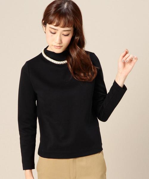 BEAUTY&YOUTH UNITED ARROWS（ビューティーアンドユースユナイテッドアローズ）の「BY ミラノリブボトルネックジッププルオーバー◆（Tシャツ/カットソー・レディース・オフホワイト/ブラウン/ネイビー/マスタード・フリー）」の4枚目の写真