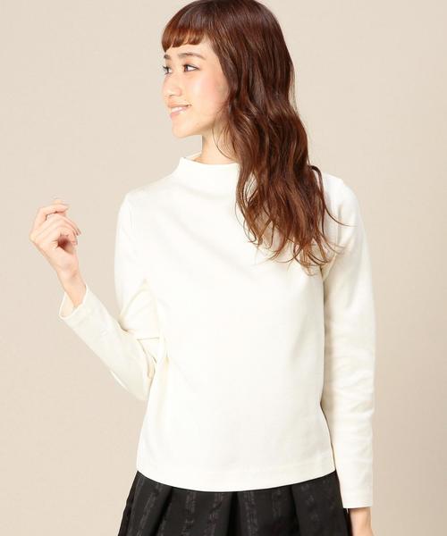 BEAUTY&YOUTH UNITED ARROWS（ビューティーアンドユースユナイテッドアローズ）の「BY ミラノリブボトルネックジッププルオーバー◆（Tシャツ/カットソー・レディース・オフホワイト/ブラウン/ネイビー/マスタード・フリー）」の2枚目の写真