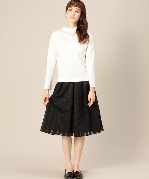 BEAUTY&YOUTH UNITED ARROWS（ビューティーアンドユースユナイテッドアローズ）の「BY ミラノリブボトルネックジッププルオーバー◆（Tシャツ/カットソー・レディース・オフホワイト/ブラウン/ネイビー/マスタード・フリー）」の8枚目の写真