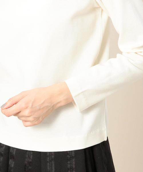 BEAUTY&YOUTH UNITED ARROWS（ビューティーアンドユースユナイテッドアローズ）の「BY ミラノリブボトルネックジッププルオーバー◆（Tシャツ/カットソー・レディース・オフホワイト/ブラウン/ネイビー/マスタード・フリー）」の10枚目の写真