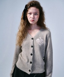 RACCOON BLENDED CARDIGAN V NECK SPADE / ラクーン ブレンド カーディガン Vネック スペード