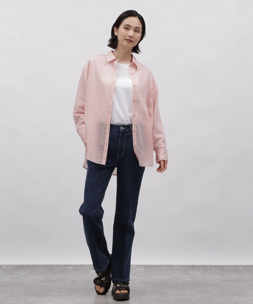 LAKOLE（ラコレ）の「スラブシアー長袖T / 113788（Tシャツ/カットソー・レディース・オフホワイト/チャコールグレー/ブルー・SMALL/MEDIUM）」の10枚目の写真