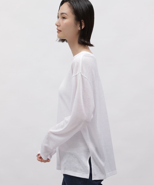 LAKOLE（ラコレ）の「スラブシアー長袖T / 113788（Tシャツ/カットソー・レディース・オフホワイト/チャコールグレー/ブルー・SMALL/MEDIUM）」の11枚目の写真