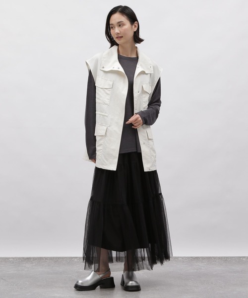 LAKOLE（ラコレ）の「スラブシアー長袖T / 113788（Tシャツ/カットソー・レディース・オフホワイト/チャコールグレー/ブルー・SMALL/MEDIUM）」の15枚目の写真