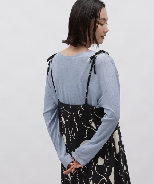 LAKOLE（ラコレ）の「スラブシアー長袖T / 113788（Tシャツ/カットソー・レディース・オフホワイト/チャコールグレー/ブルー・SMALL/MEDIUM）」の21枚目の写真