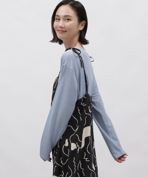 LAKOLE（ラコレ）の「スラブシアー長袖T / 113788（Tシャツ/カットソー・レディース・オフホワイト/チャコールグレー/ブルー・SMALL/MEDIUM）」の22枚目の写真