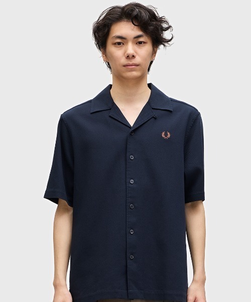 Pique Texture Revere Collar Shirt／ピケテクスチャーオープン