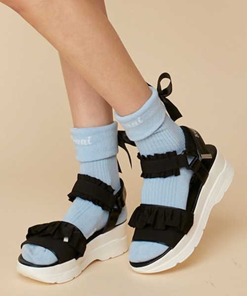 JENNI(ジェニィ)の「フリルガーリースポサン(サンダル・キッズ・アイボリー/ブラック/サックスブルー・20cm/21cm/22cm/23cm/24cm)」の3枚目の写真