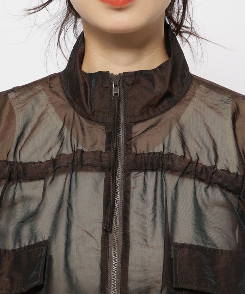 niko and...（ニコアンド）の「シアーシャーリングブルゾン（ブルゾン・レディース・オフホワイト/ブラウン/ライトグリーン・MEDIUM/BIG(L)）」の18枚目の写真
