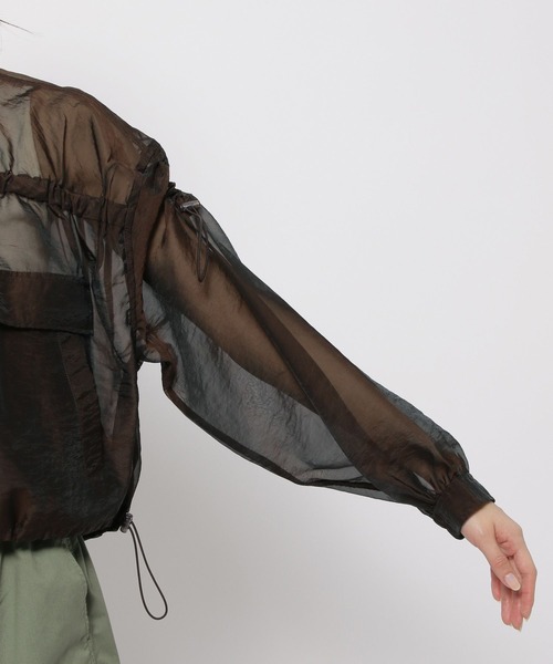 niko and...（ニコアンド）の「シアーシャーリングブルゾン（ブルゾン・レディース・オフホワイト/ブラウン/ライトグリーン・MEDIUM/BIG(L)）」の19枚目の写真