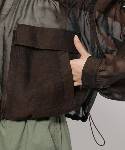 niko and...（ニコアンド）の「シアーシャーリングブルゾン（ブルゾン・レディース・オフホワイト/ブラウン/ライトグリーン・MEDIUM/BIG(L)）」の22枚目の写真