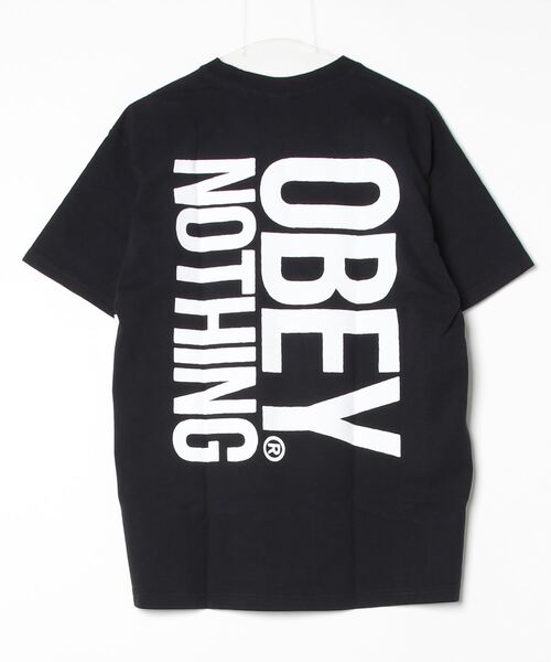 OBEY(オベイ)の「OBEY/オベイ 半袖Tシャツ リラックスシルエット コットン 166913719(Tシャツ/カットソー・メンズ・ホワイト/スミクロ・M/L/XL)」の3枚目の写真