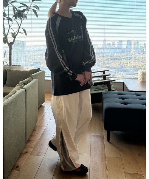 セール】【UNISEX】SAINTPAIN／M.M.C ラインロングスリーブT