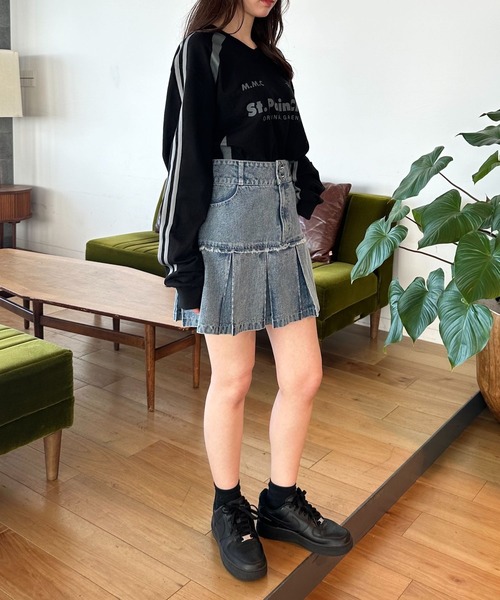 SAINTPAIN(セイントペイン)の「【UNISEX】SAINTPAIN/M.M.C ラインロングスリーブT 2121553(Tシャツ/カットソー・レディース・ブラック/チャコール・MEDIUM/LARGE)」の4枚目の写真