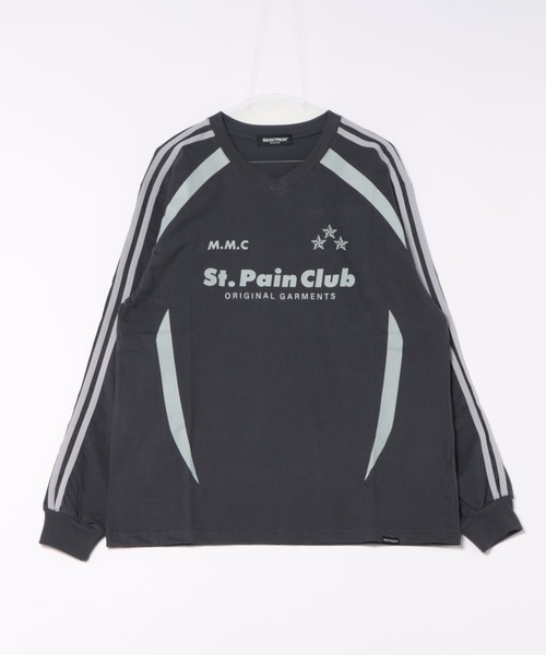 tシャツ 「UNISEX」SAINTPAIN／Ｍ.Ｍ.Ｃ ラインロングスリーブＴ  2121553 レディース メンズ セール】【UNISEX】SAINTPAIN／M.M.C ラインロングスリーブT