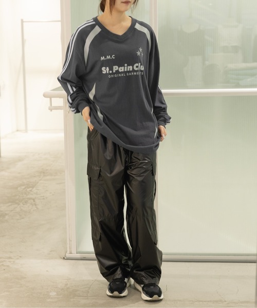 SAINTPAIN(セイントペイン)の「【UNISEX】SAINTPAIN/M.M.C ラインロングスリーブT 2121553(Tシャツ/カットソー・レディース・ブラック/チャコール・MEDIUM/LARGE)」の17枚目の写真