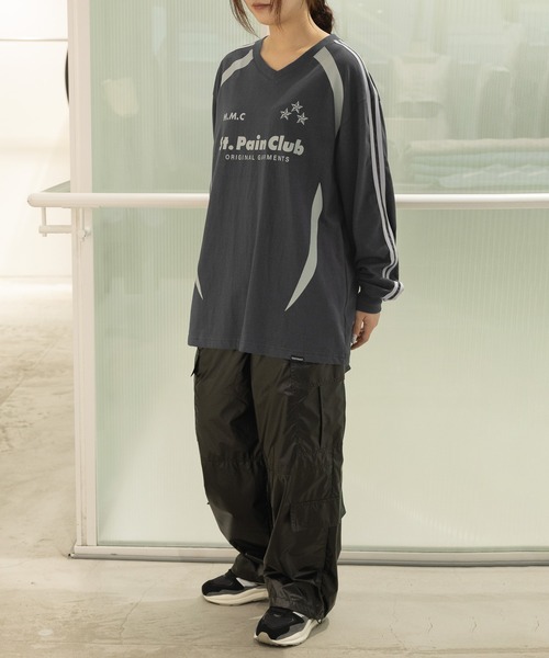 tシャツ 「UNISEX」SAINTPAIN／Ｍ.Ｍ.Ｃ ラインロングスリーブＴ  2121553 レディース メンズ セール】【UNISEX】SAINTPAIN／M.M.C ラインロングスリーブT