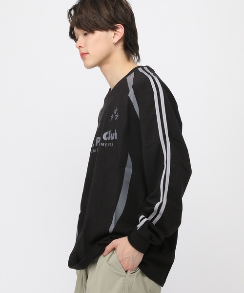 tシャツ 「UNISEX」SAINTPAIN／Ｍ.Ｍ.Ｃ ラインロングスリーブＴ  2121553 レディース メンズ セール】【UNISEX】SAINTPAIN／M.M.C ラインロングスリーブT