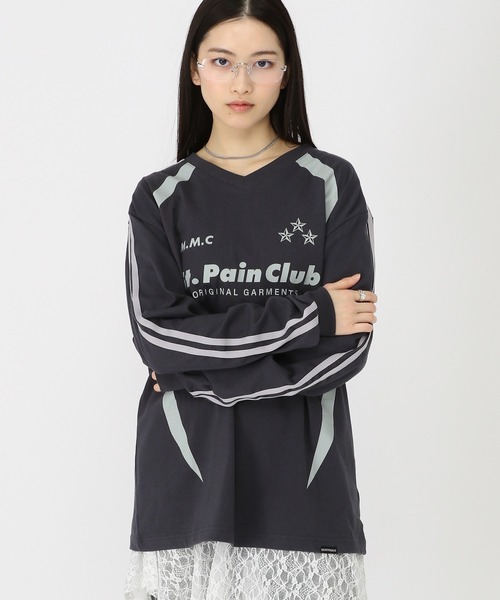 tシャツ 「UNISEX」SAINTPAIN／Ｍ.Ｍ.Ｃ ラインロングスリーブＴ  2121553 レディース メンズ セール】【UNISEX】SAINTPAIN／M.M.C ラインロングスリーブT