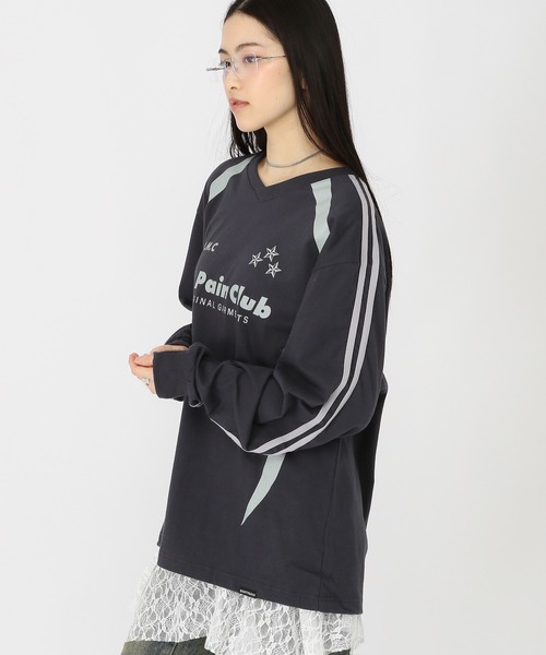 セール】【UNISEX】SAINTPAIN／M.M.C ラインロングスリーブT