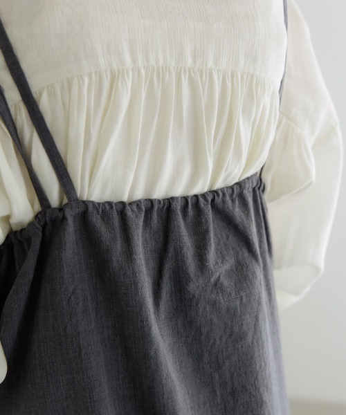 flower（フラワー）の「リボンストラップキャミワンピース（ワンピース・レディース・ブラック/イエロー・FREE）」の9枚目の写真