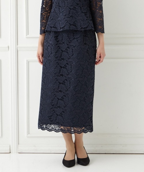 AIMER(エメ)の「【セットアップ対応】レースタイトスカート(スカート・レディース・ネイビー/ラベンダー/モカ・LARGE/MEDIUM)」の2枚目の写真